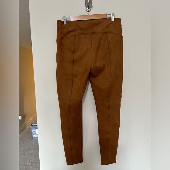 Spanx Faux Suede Leggings in Caramel - Picture 6 of 11